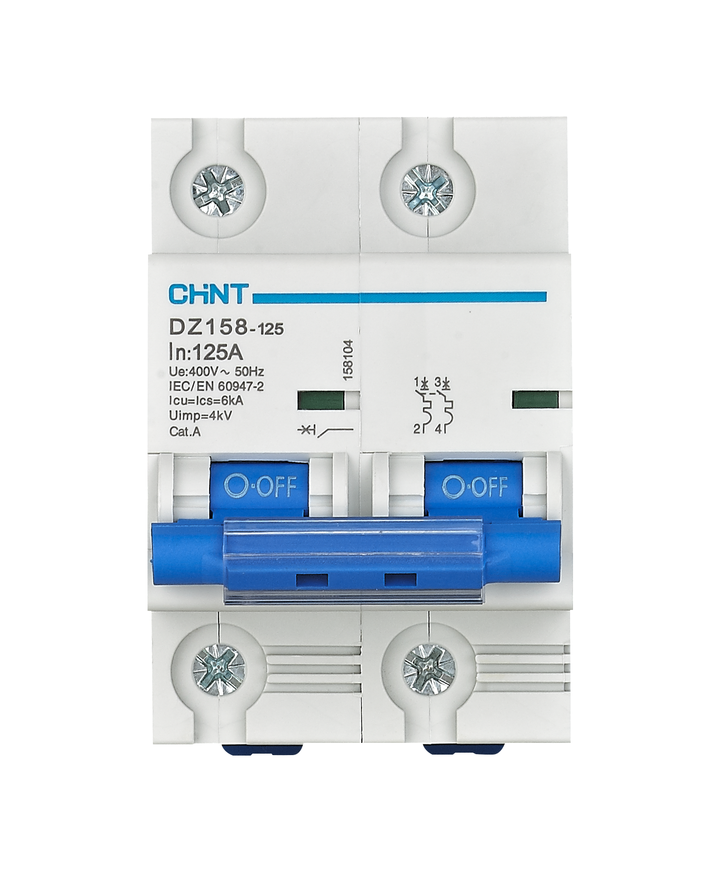 DZ158-125  125A 2P-MCCB-Front